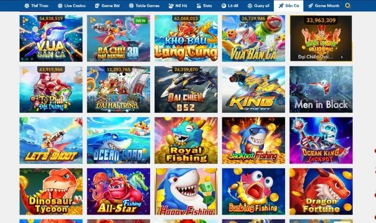 Sảnh Bắn Cá MMLive hội tụ nhiều tựa game bắn cá hấp dẫn