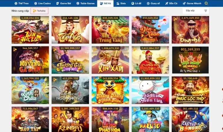 Sảnh nổ hũ MMLive quy tụ nhiều tựa game nổ hũ hấp dẫn