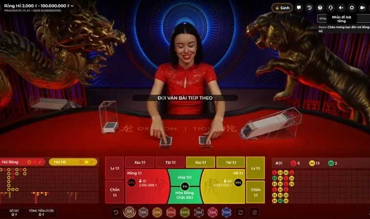 Thống Trị Dragon Tiger MMLive Bằng Chiến Thuật Cược Thông Minh 2 Chơi Dragon Tiger MMLive cùng dealer xinh đẹp