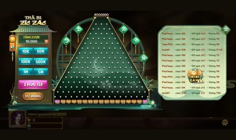 Giao diện chơi game nhanh ZicZac MMLive